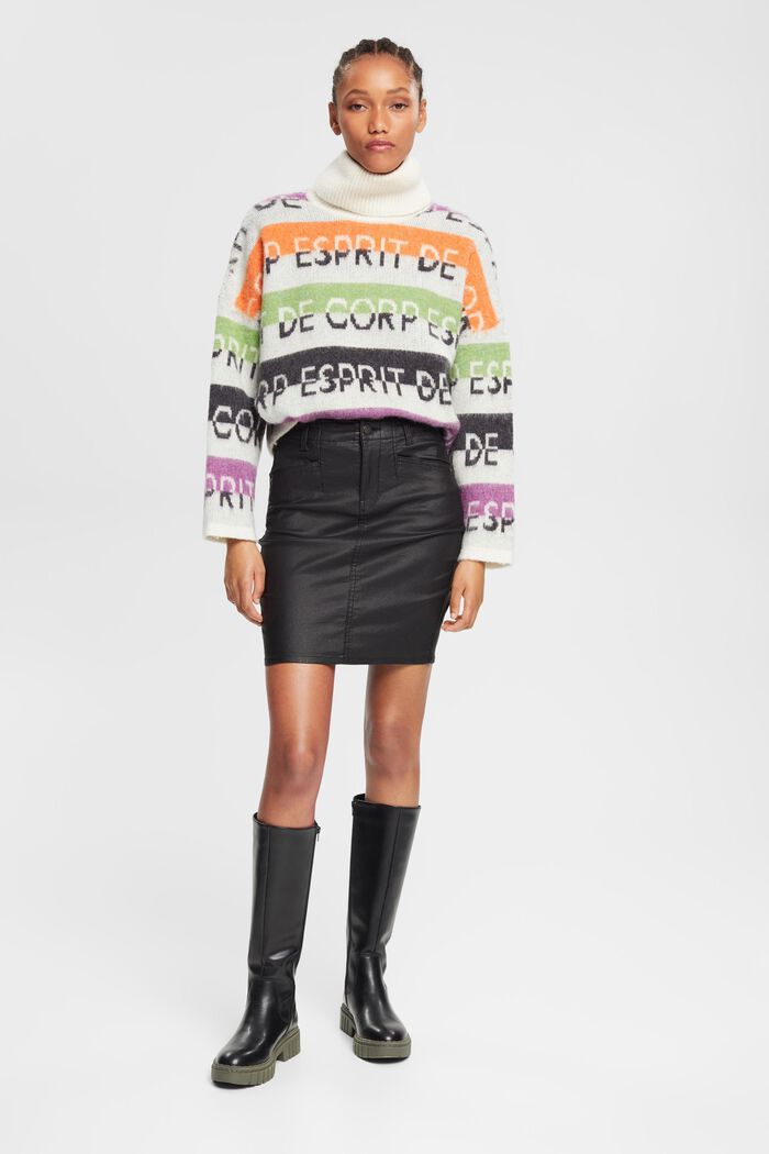 Minifalda con revestimiento, BLACK, detail image number 4