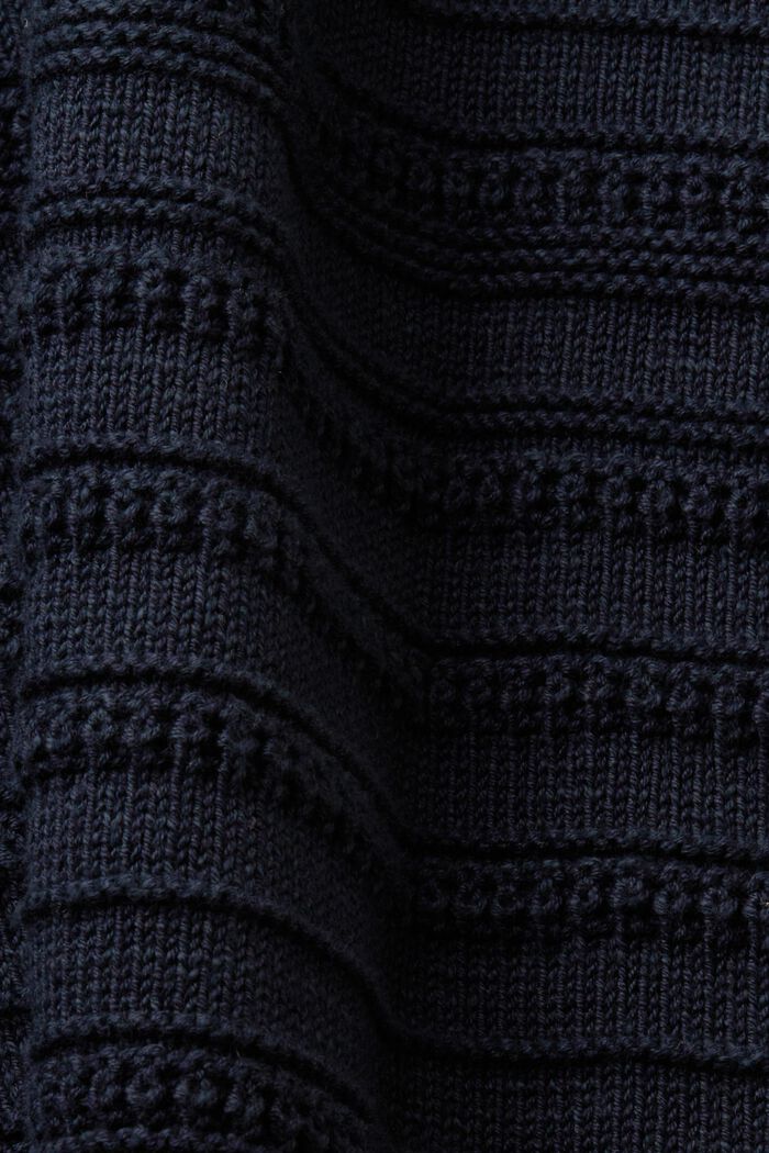 Jersey texturizado de algodón, NAVY, detail image number 5