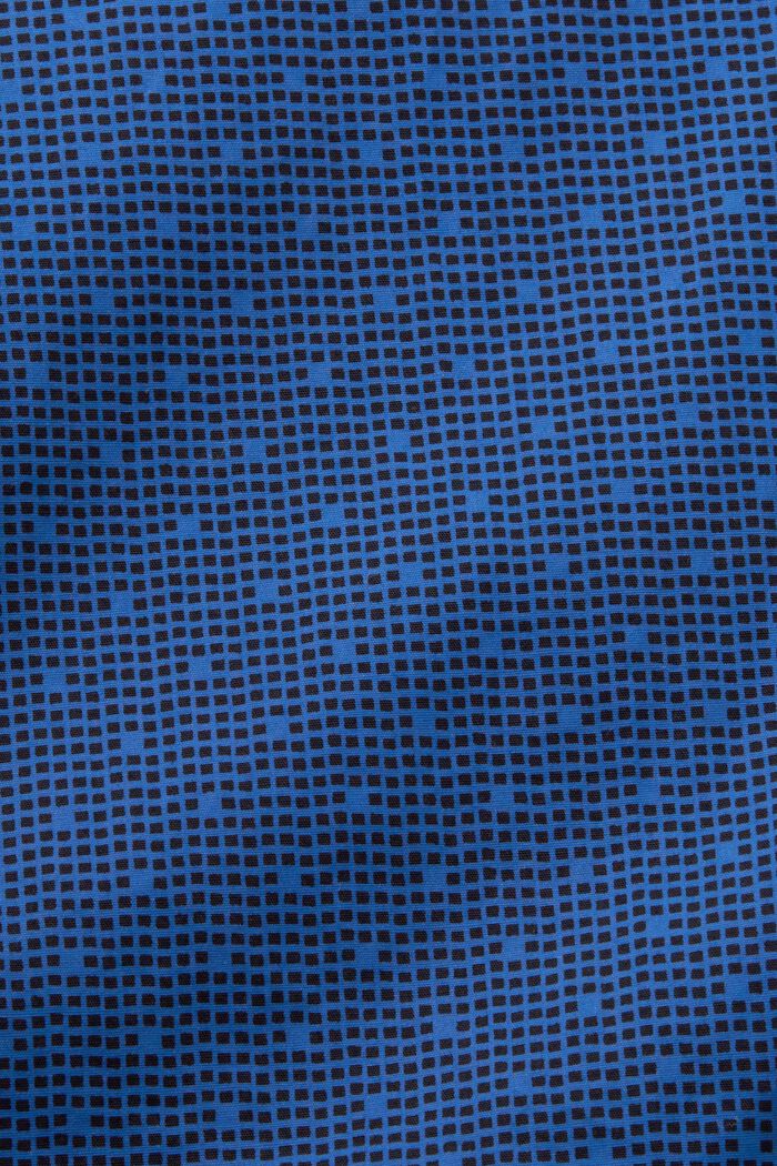 Camisa de cuello abotonado con estampado, 100% algodón, BRIGHT BLUE, detail image number 4