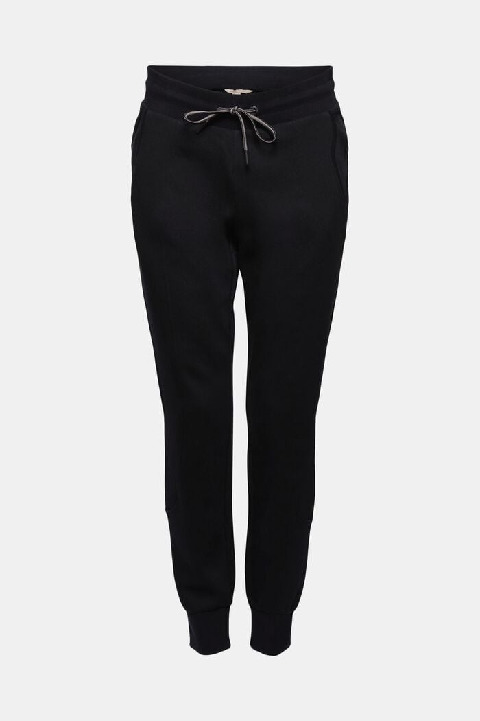 Pantalón deportivo, mezcla de algodón, BLACK, detail image number 0