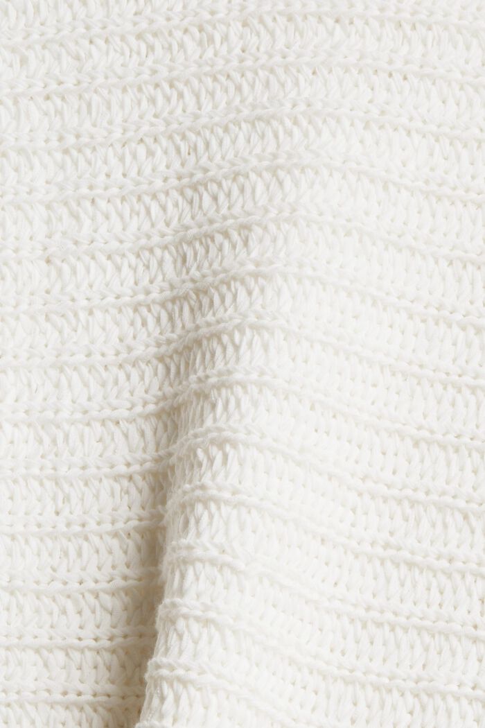 Jersey de manga corta en hilo de cinta, mezcla de algodón, OFF WHITE, detail image number 4