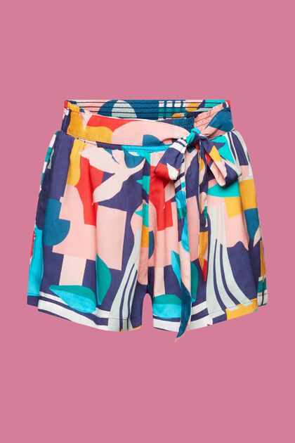 Pantalones cortos de playa con estampado multicolor, INK, overview