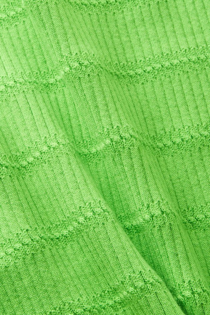 Top jersey con cuello pico, NEW CITRUS GREEN, detail image number 4