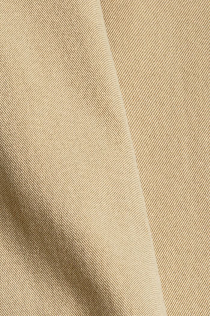 Pantalón con componente elástico y detalle de cremallera, SAND, detail image number 1