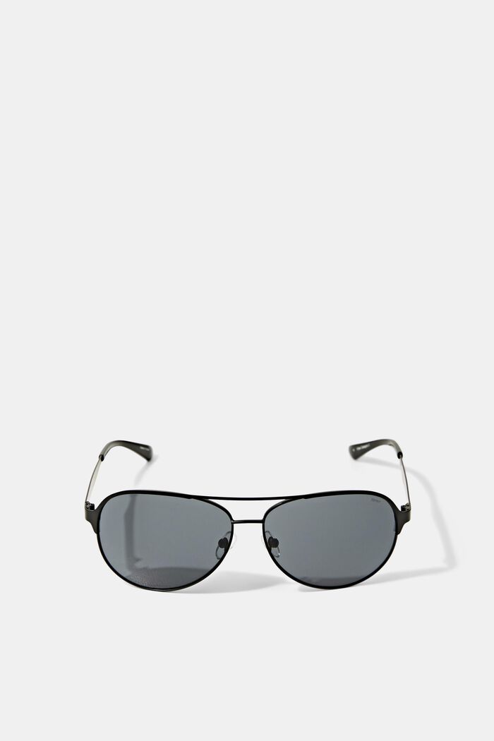 Gafas de sol estilo aviador con acabado mate, BLACK, detail image number 0