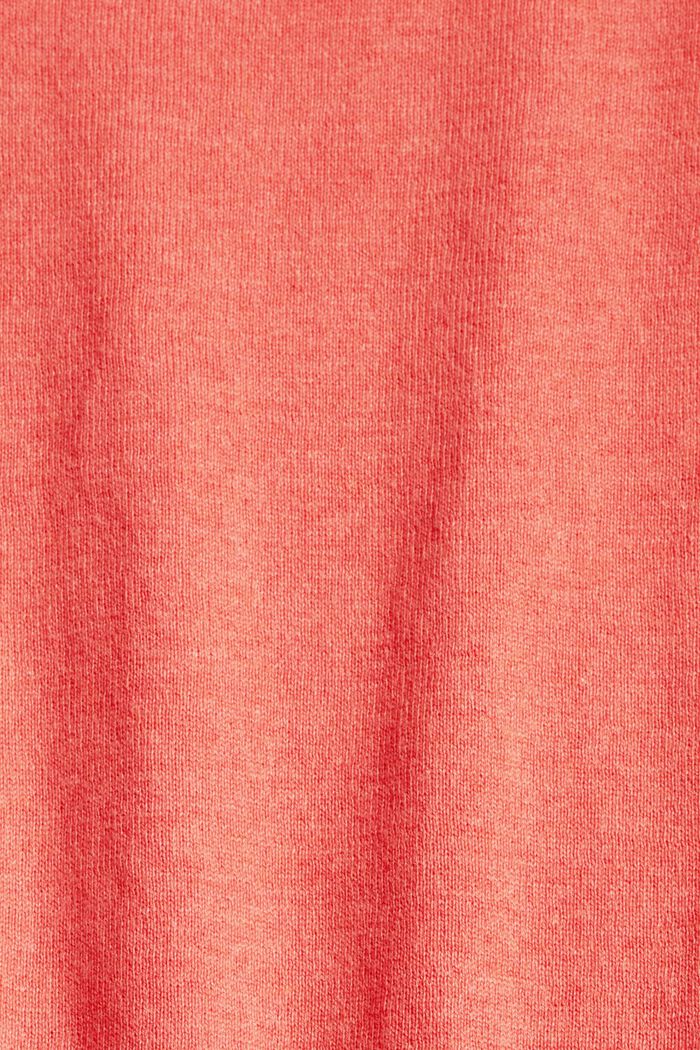Jersey de punto fino en 100% algodón, CORAL, detail image number 1