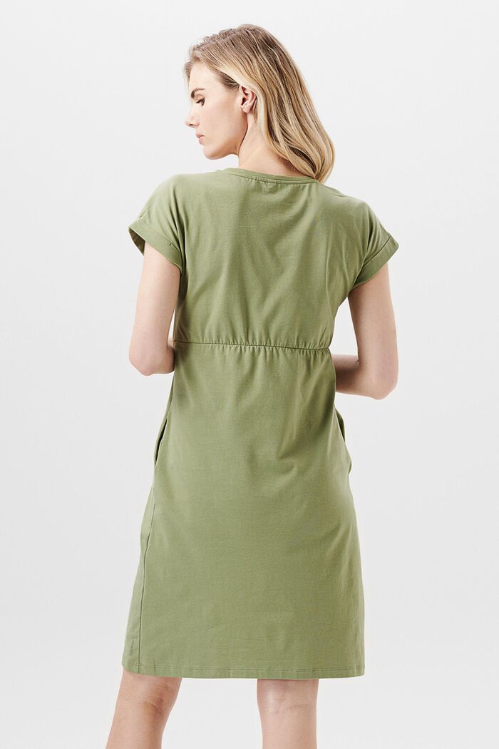 Vestido de punto con algodón ecológico, REAL OLIVE, detail image number 2