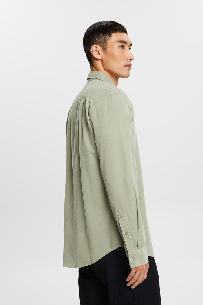 Camisa de pana en 100% algodón, DUSTY GREEN, detail image number 3