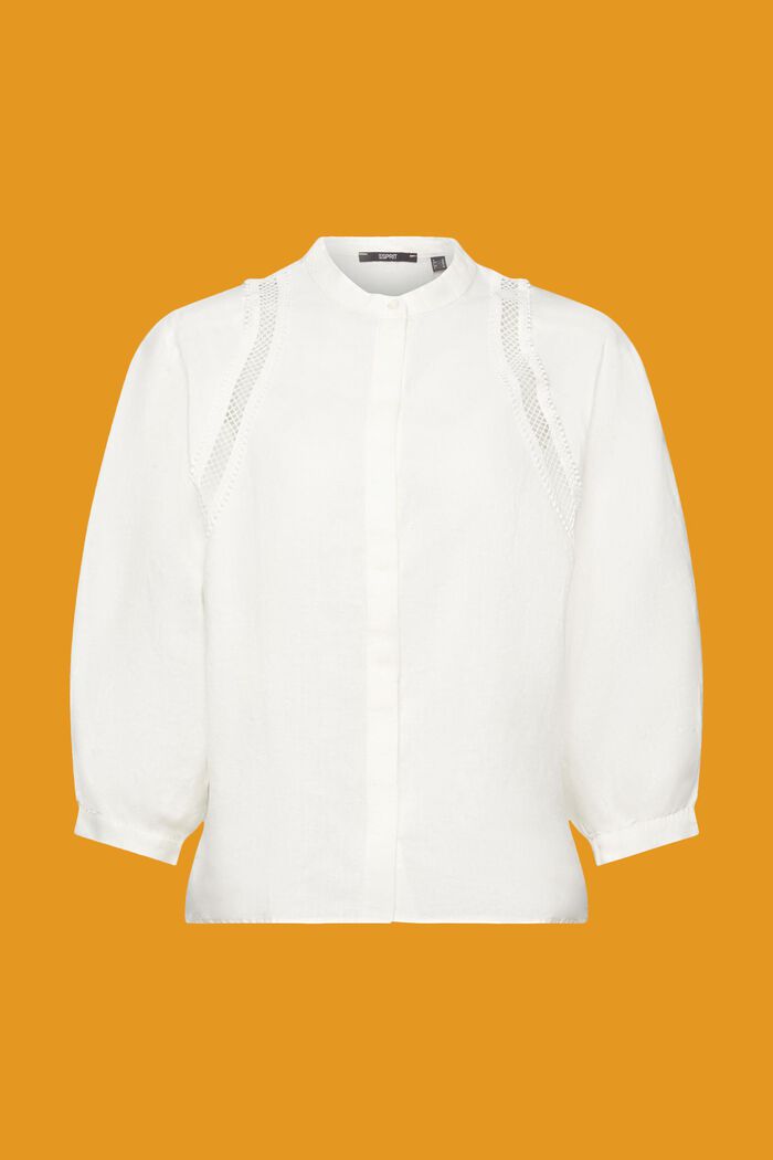 Blusa de lino, OFF WHITE, detail image number 6
