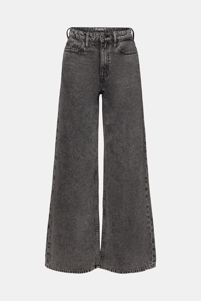 Jeans high-rise retro wide leg, GREY DARK WASHED, detail image number 7