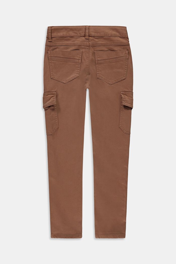 Pantalones cargo de algodón con cintura elástica, CARAMEL, detail image number 1