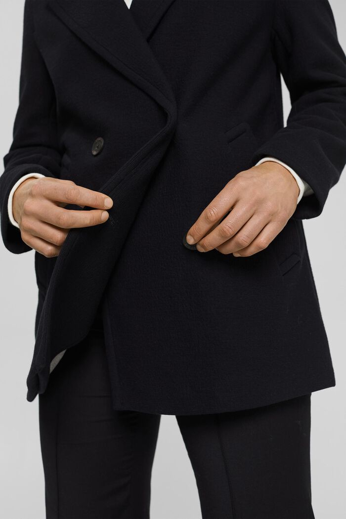 Blazer de jersey con doble fila de botones, BLACK, detail image number 2