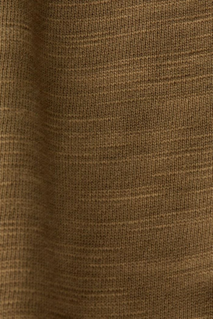 Sudadera con capucha y cremallera, 100% algodón, KHAKI GREEN, detail image number 5