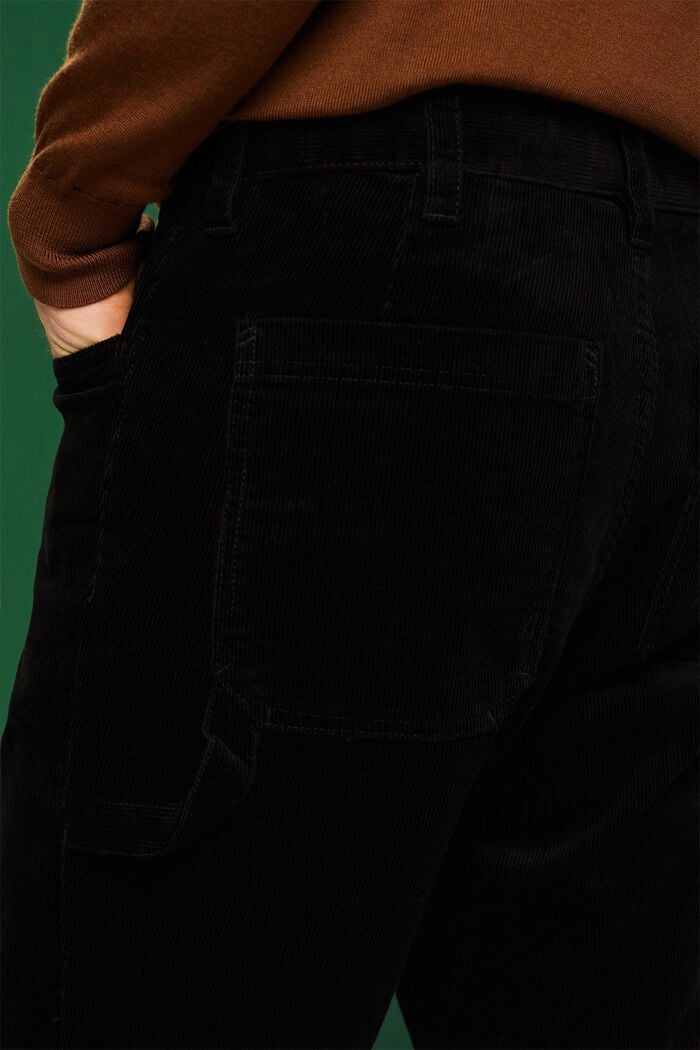 Pantalones rectos de pana, BLACK, detail image number 4