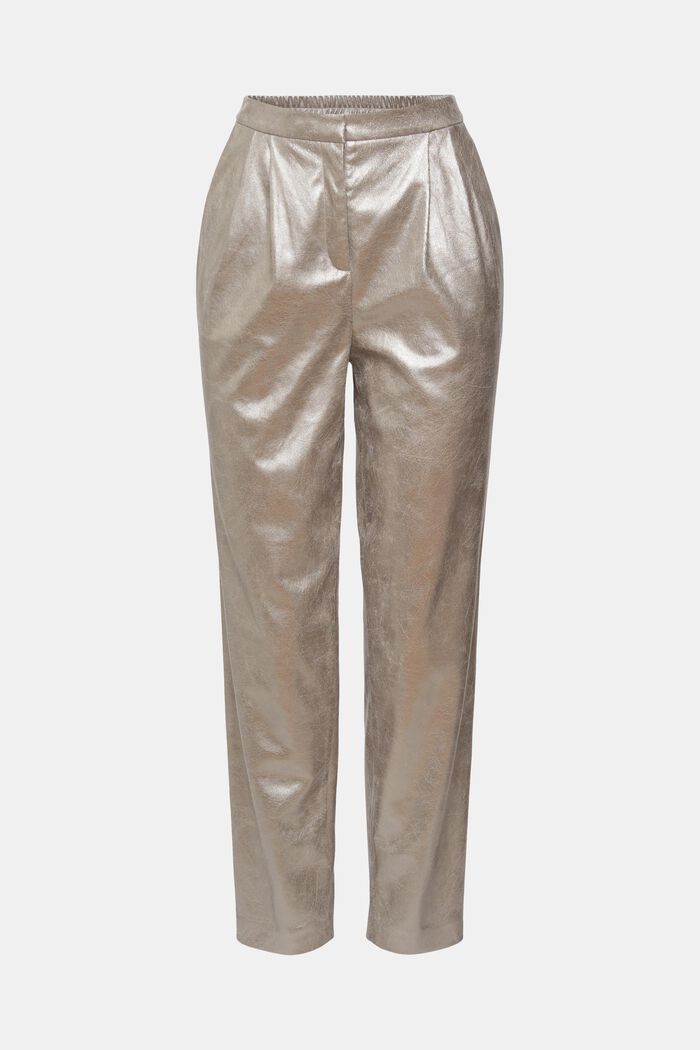 Pantalón de polipiel metalizado, GOLD, detail image number 6