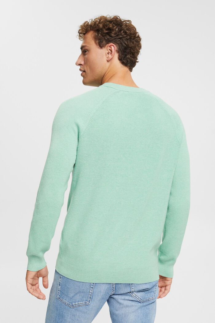 Jersey de cuello redondo, 100% algodón, PASTEL GREEN, detail image number 3