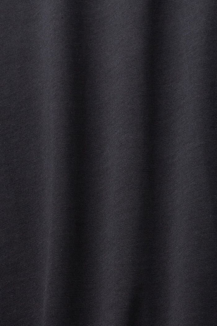 Camiseta de corte ajustado en algodón Pima, BLACK, detail image number 5