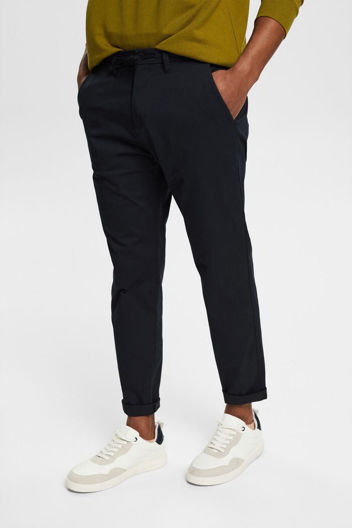 Pantalón tobillero con algodón ecológico y COOLMAX®, BLACK, detail image number 0
