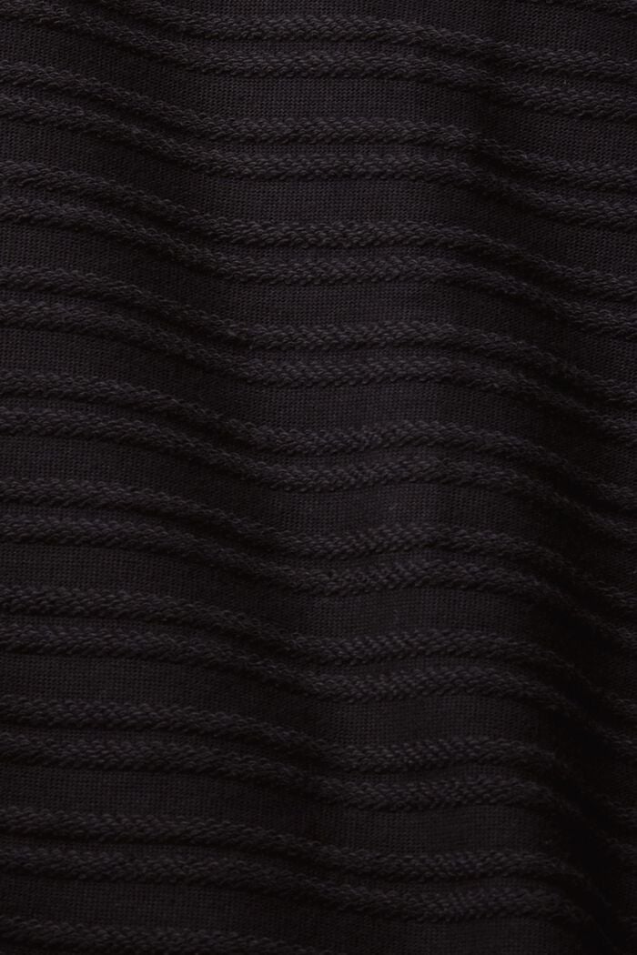 Cárdigan de textura a rayas, BLACK, detail image number 5