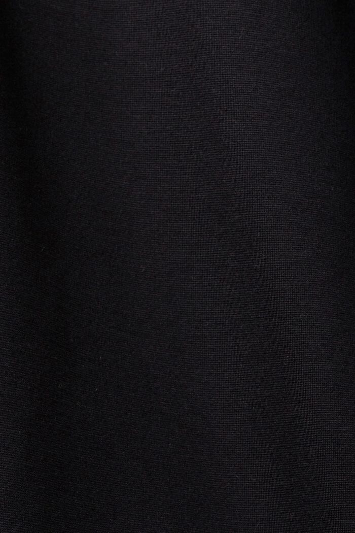 Falda midi de jersey con detalle fruncido, BLACK, detail image number 1