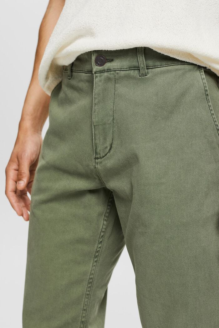 Pantalón chino de algodón, GREEN, detail image number 2